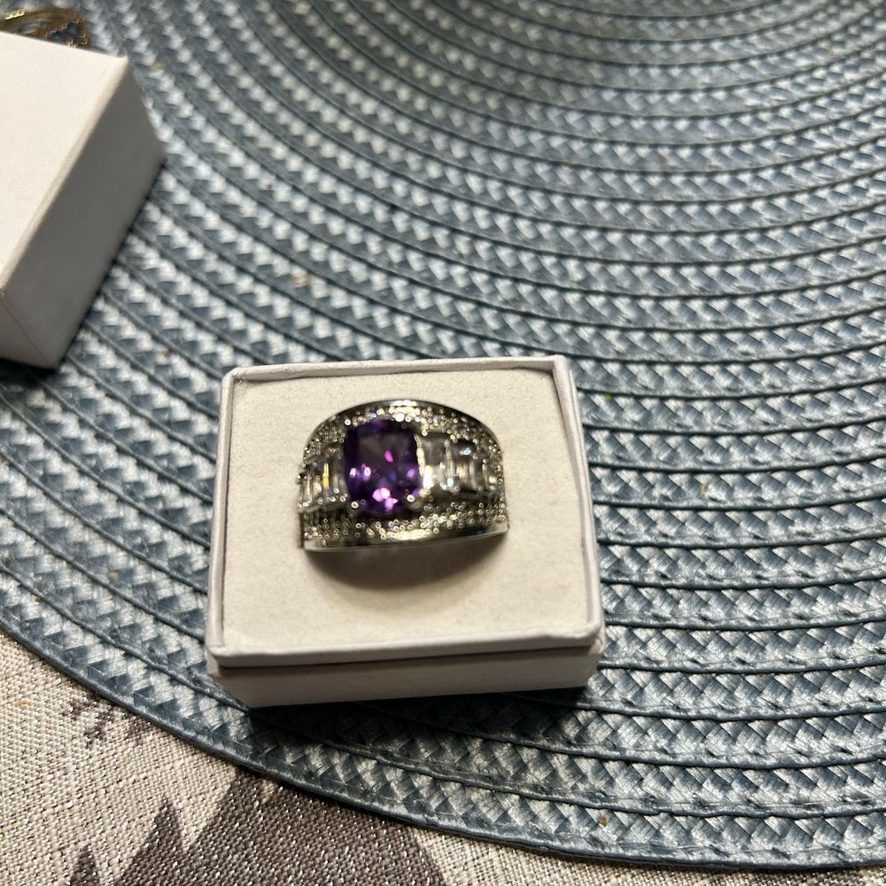 ring purple stone size 9 1/2 $350